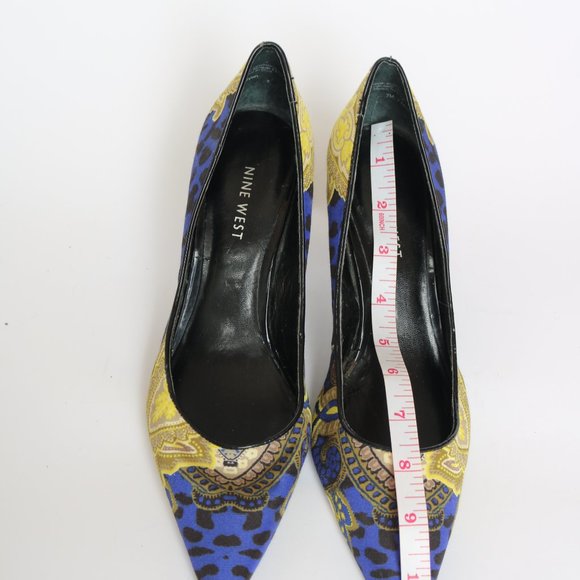 Nine West Blue and Yellow Heels - Picture 10 of 11